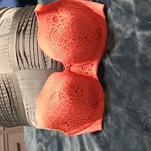 Peach lacey bra